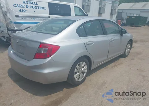 2012 Honda Civic Lx из США, поврежденный, VIN 19XFB2F5XCE329951